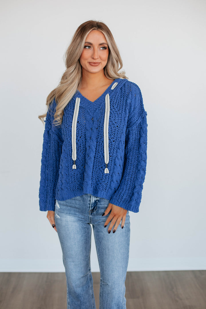 Ranelle Knit Pullover - Royal Blue