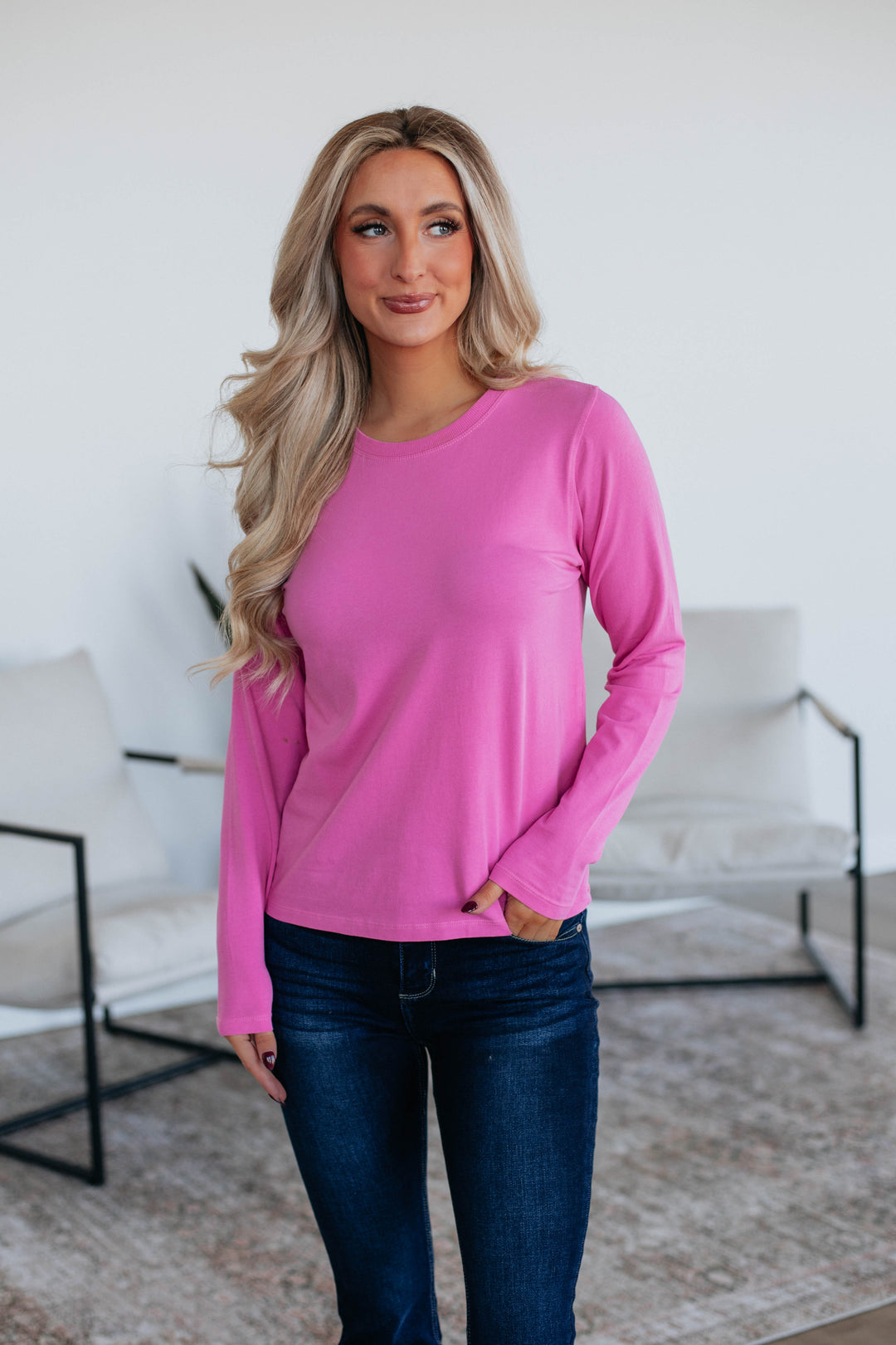 Shanna Long Sleeve Tee - Taffy