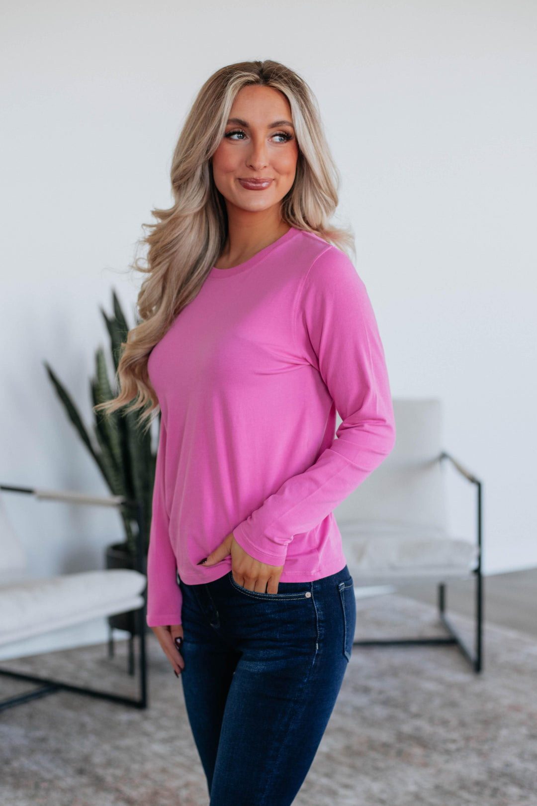 Shanna Long Sleeve Tee - Taffy