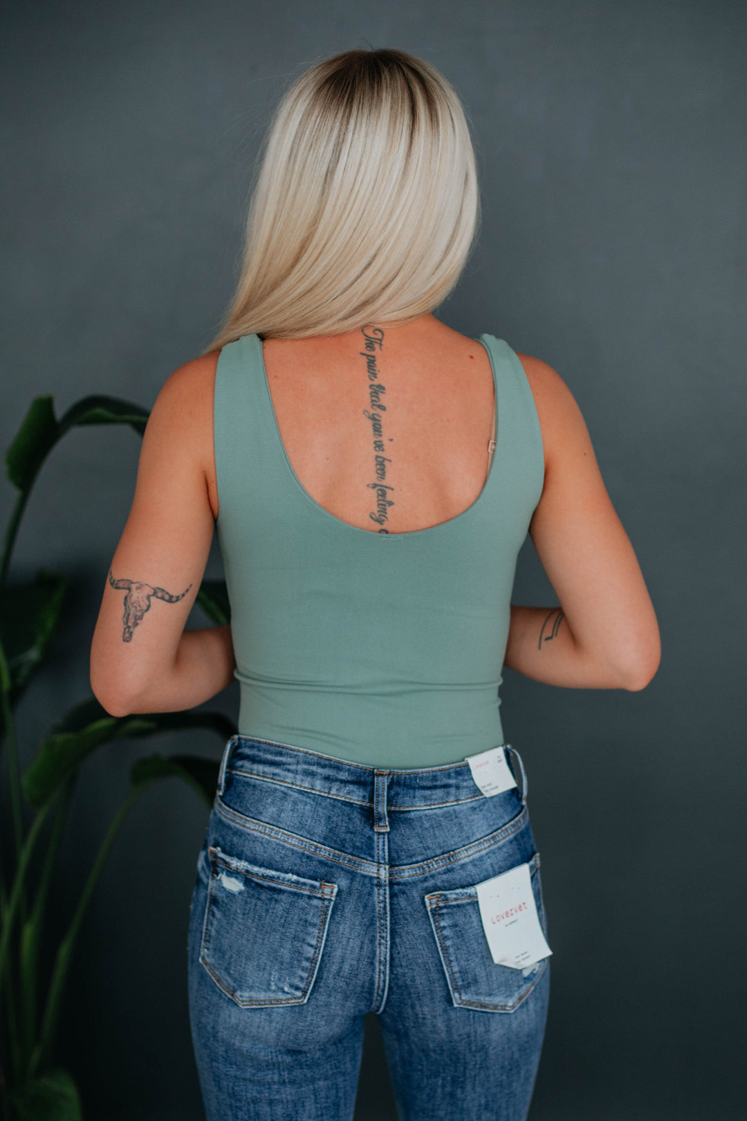 Sweet & Simple Bodysuit - Dusty Sage