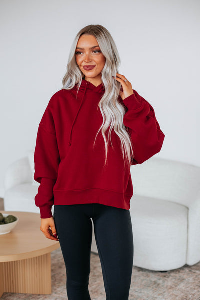 Reyes Lounge Hoodie - Crimson