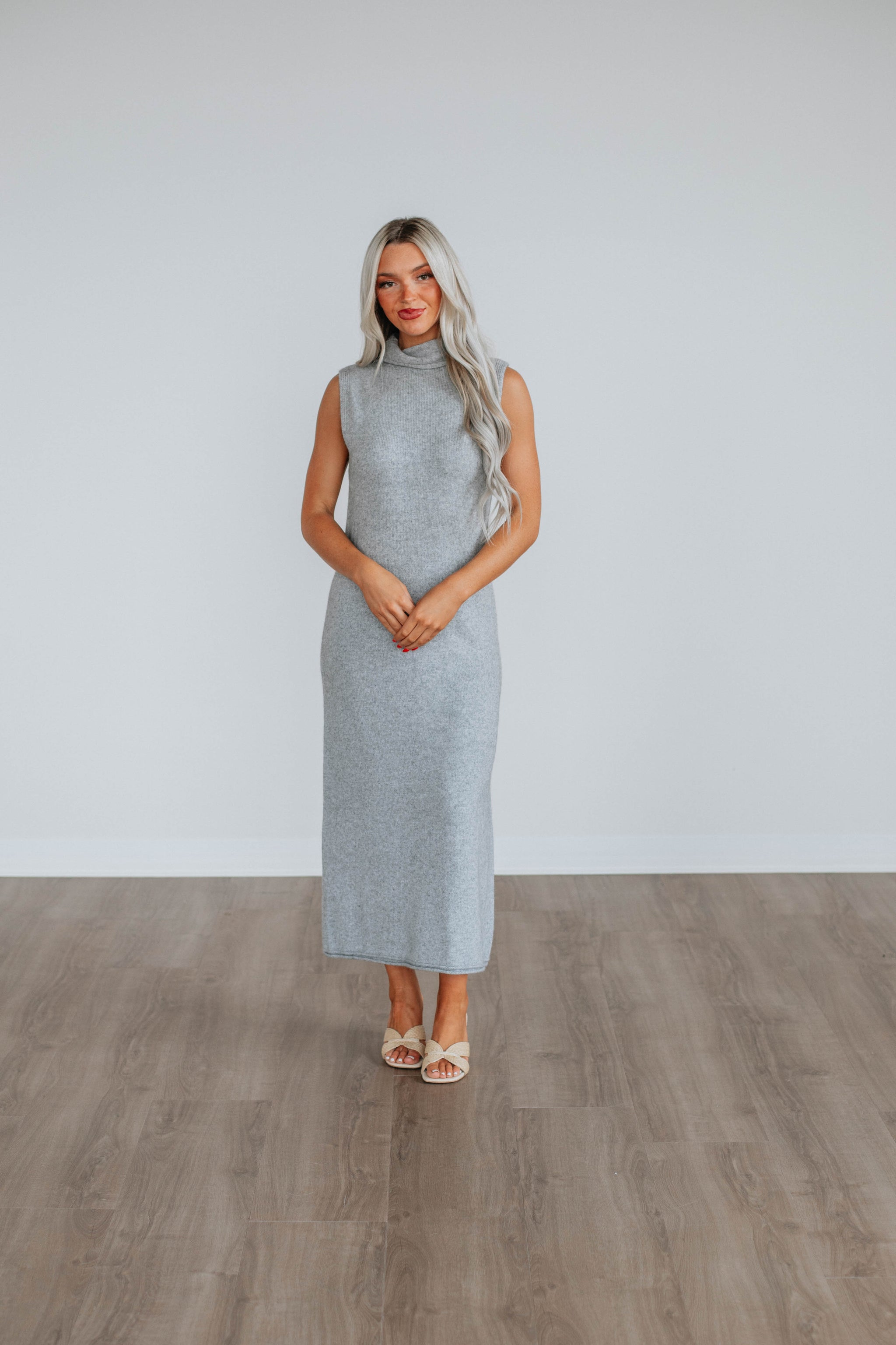 Roxanna Sweater Dress - Heather Grey