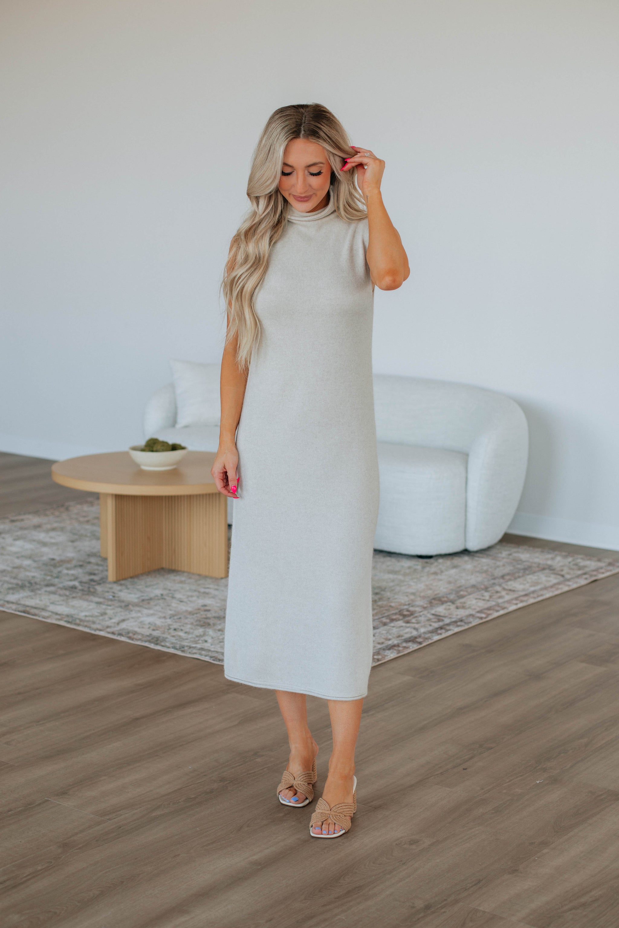 Roxanna Sweater Dress - Natural