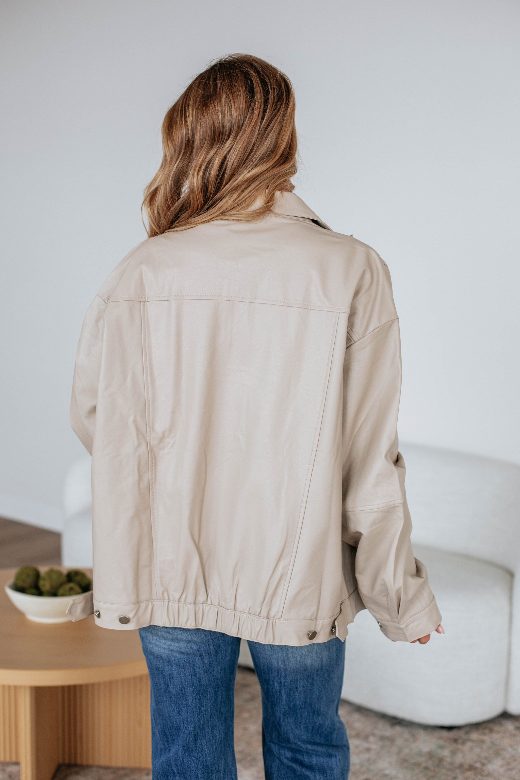 Ryann Leather Jacket - Natural