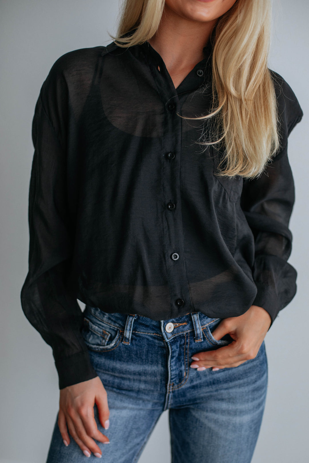 Selah Button Down - Black