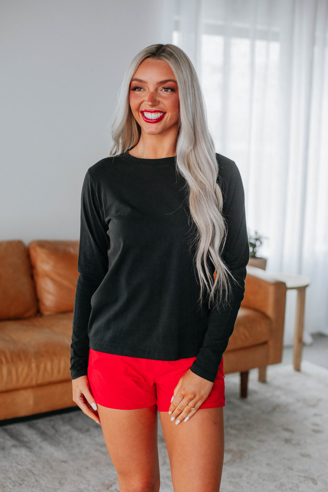 Shanna Long Sleeve Tee - Black