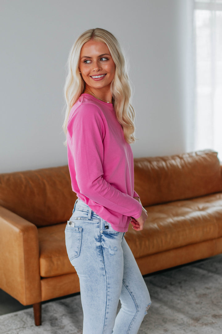 Shanna Long Sleeve Tee - Taffy