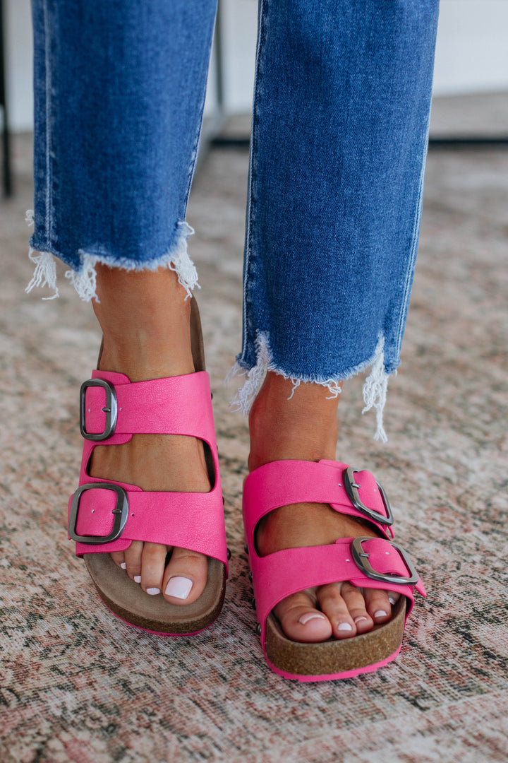 Simply Thriving Sandals - Hot Pink