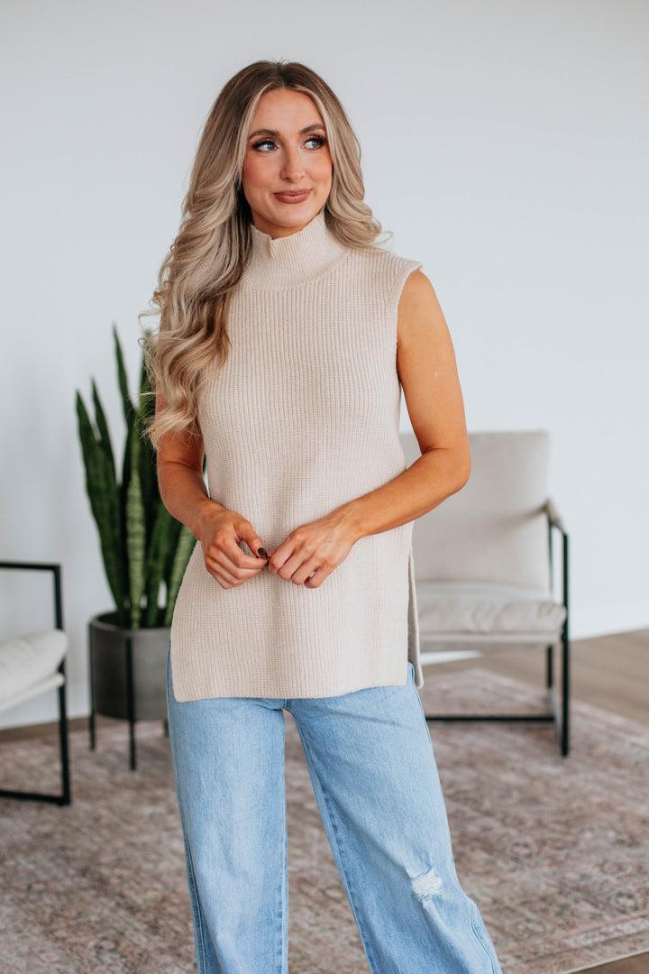 Sophia Sweater Top - Cream