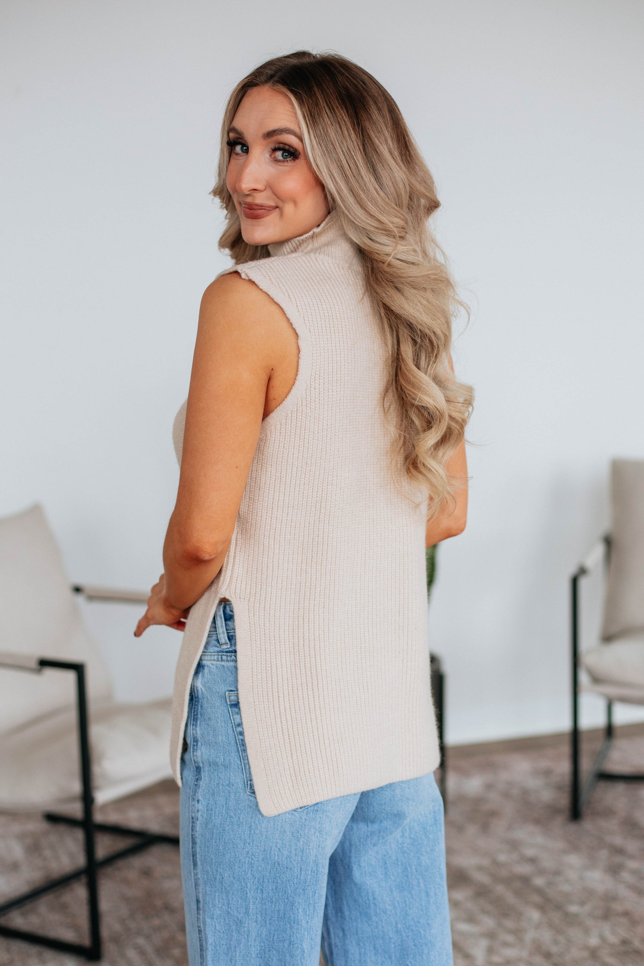 Sophia Sweater Top - Cream