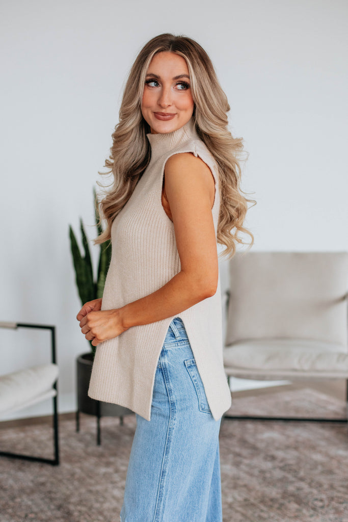 Sophia Sweater Top - Cream