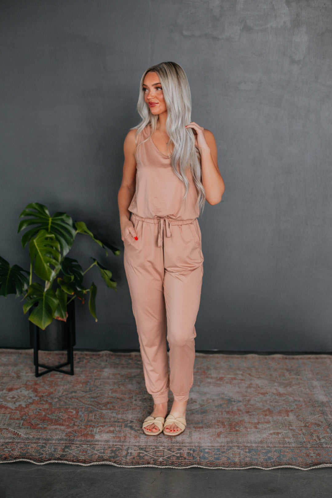 Stellie Jumpsuit - Clay