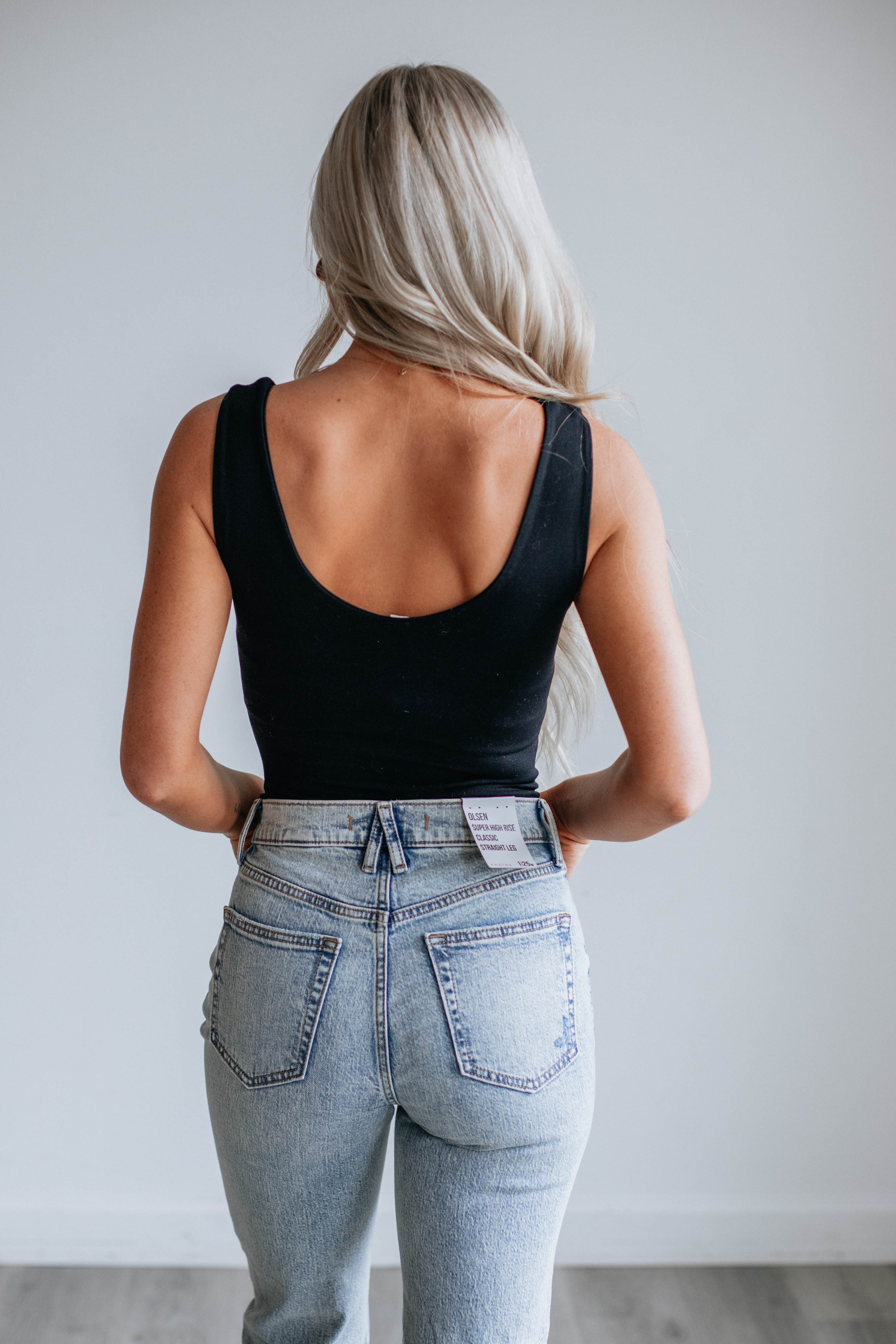 White bodysuit black outlet jeans