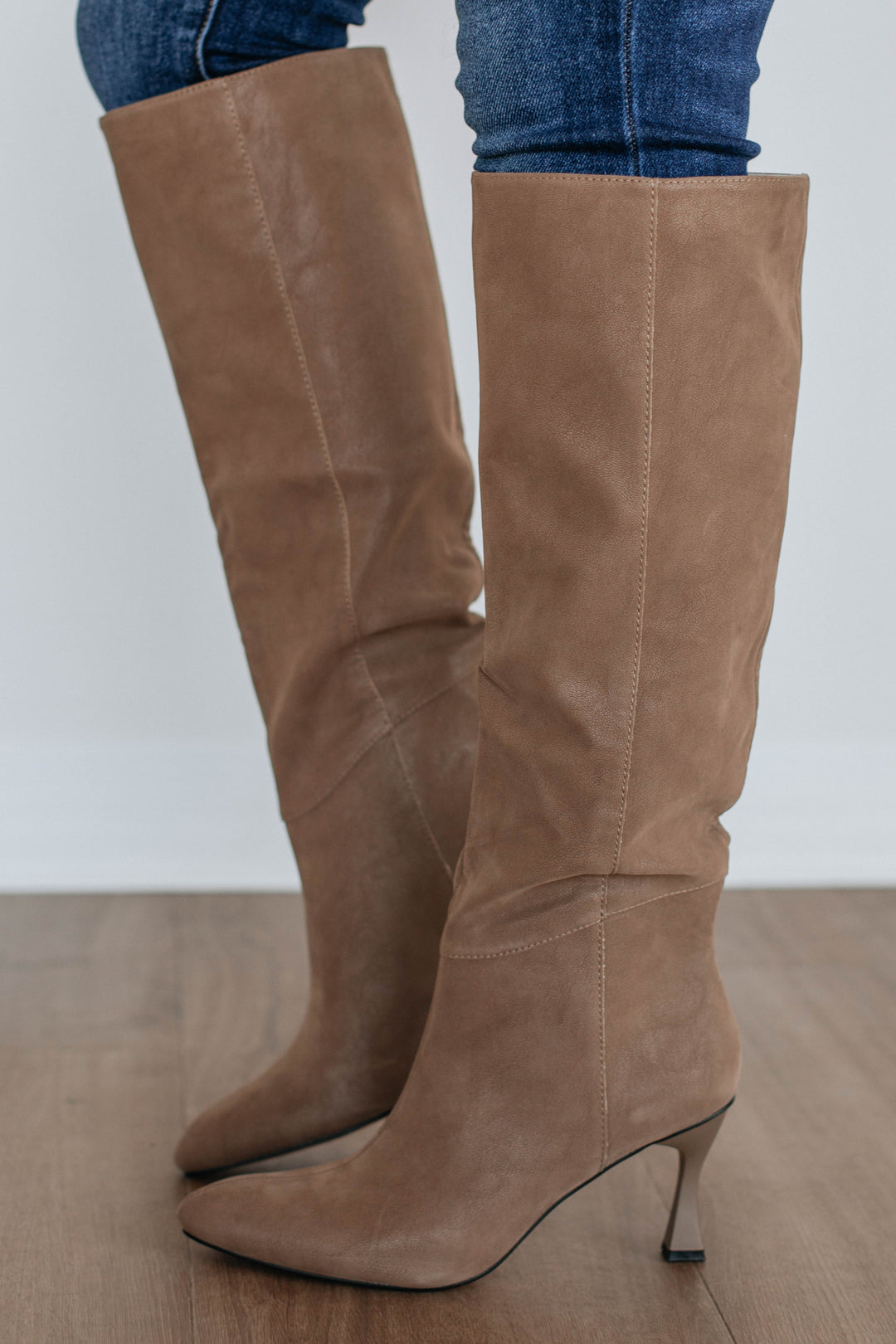 Take Me Seriously Boots - Dark Taupe