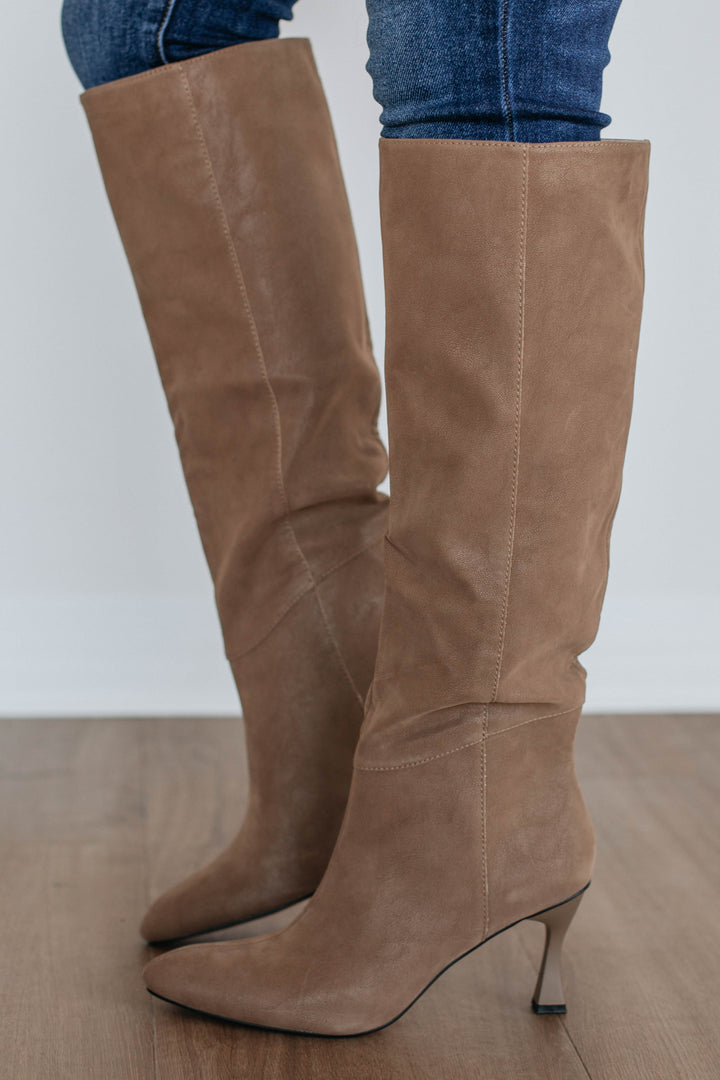 Take Me Seriously Boots - Dark Taupe