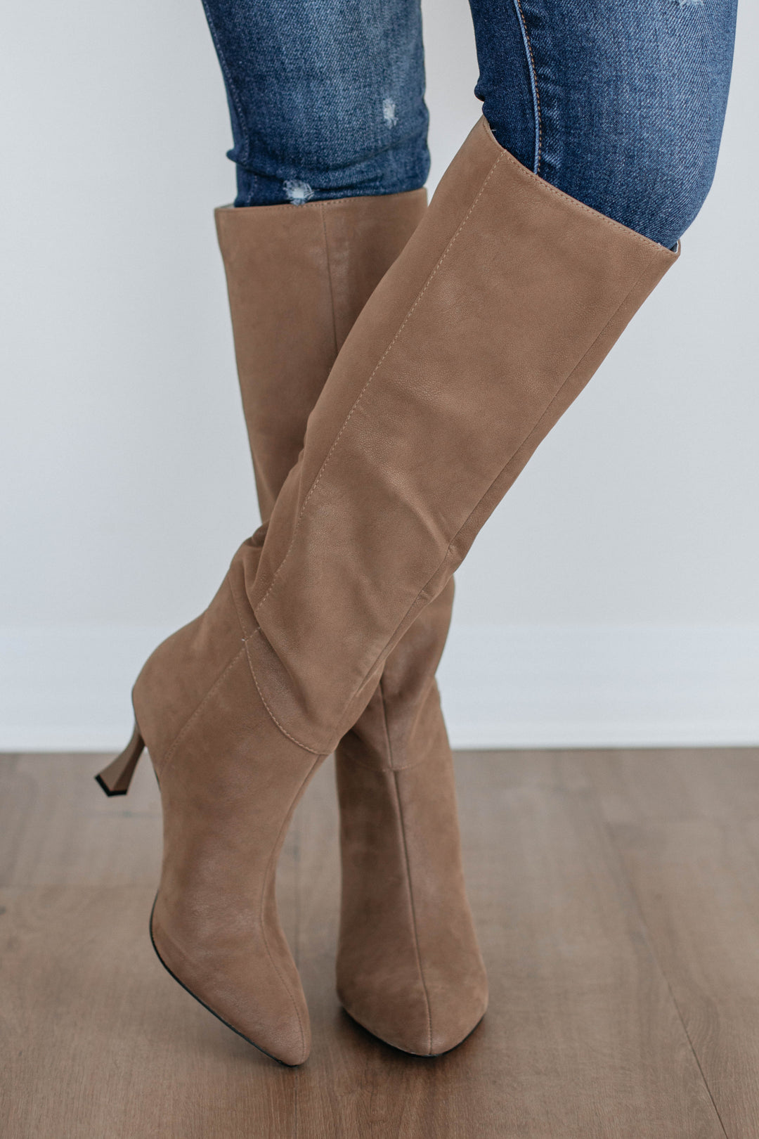 Take Me Seriously Boots - Dark Taupe