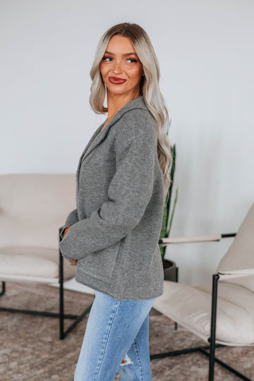 Tannis Knit Jacket - Heather Grey