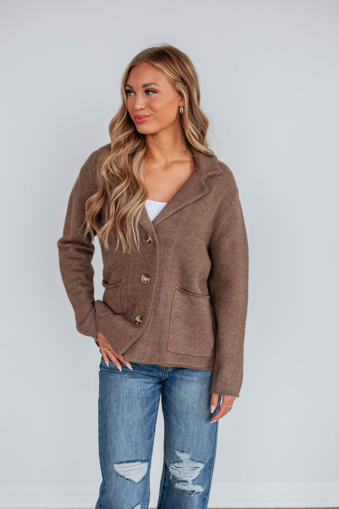 Tannis Knit Jacket - Mocha