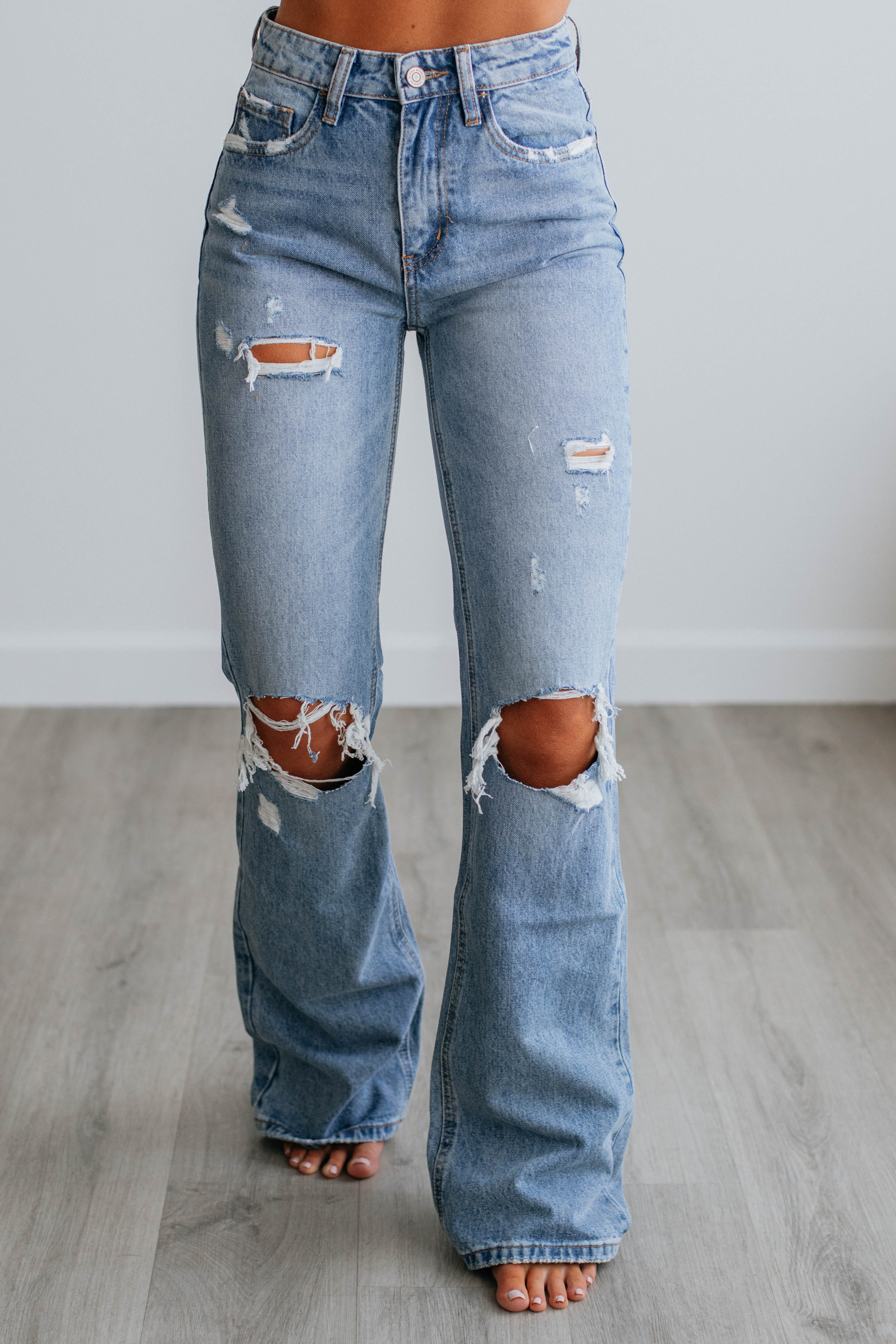 Vervet By Flying Monkey Mid Rise Bootcut Denim Jeans - PapillonStyles