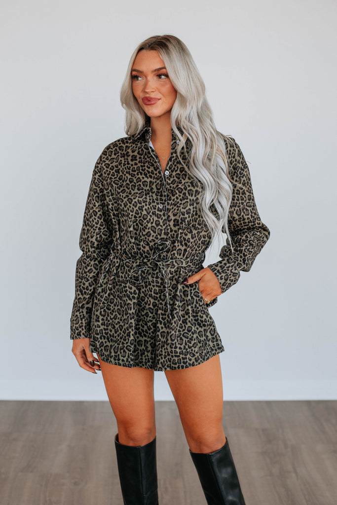 Tiernee Leopard Romper