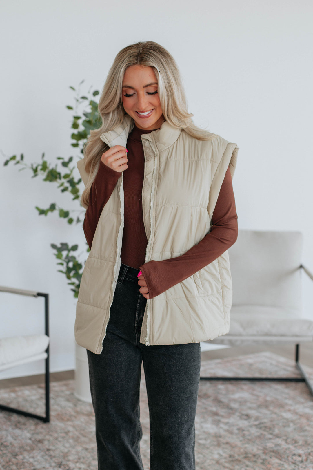 Williamson Puffer Vest - Natural