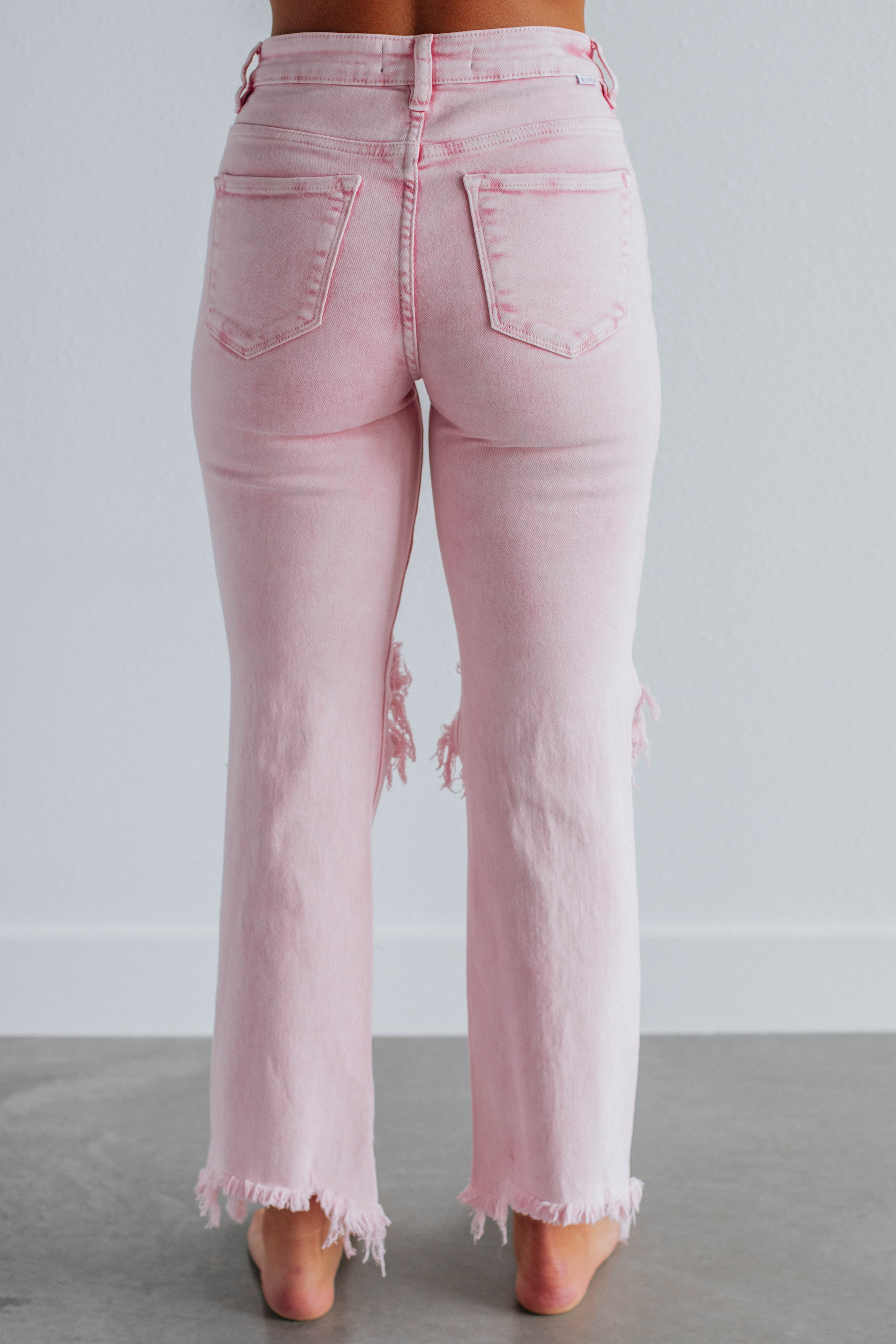 Pink acid wash jeans shops