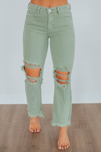 Willow Risen Jeans - Olive