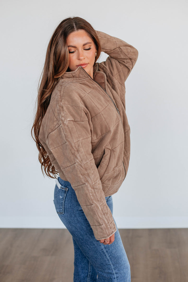 Winslie Quilted Jacket - Mocha