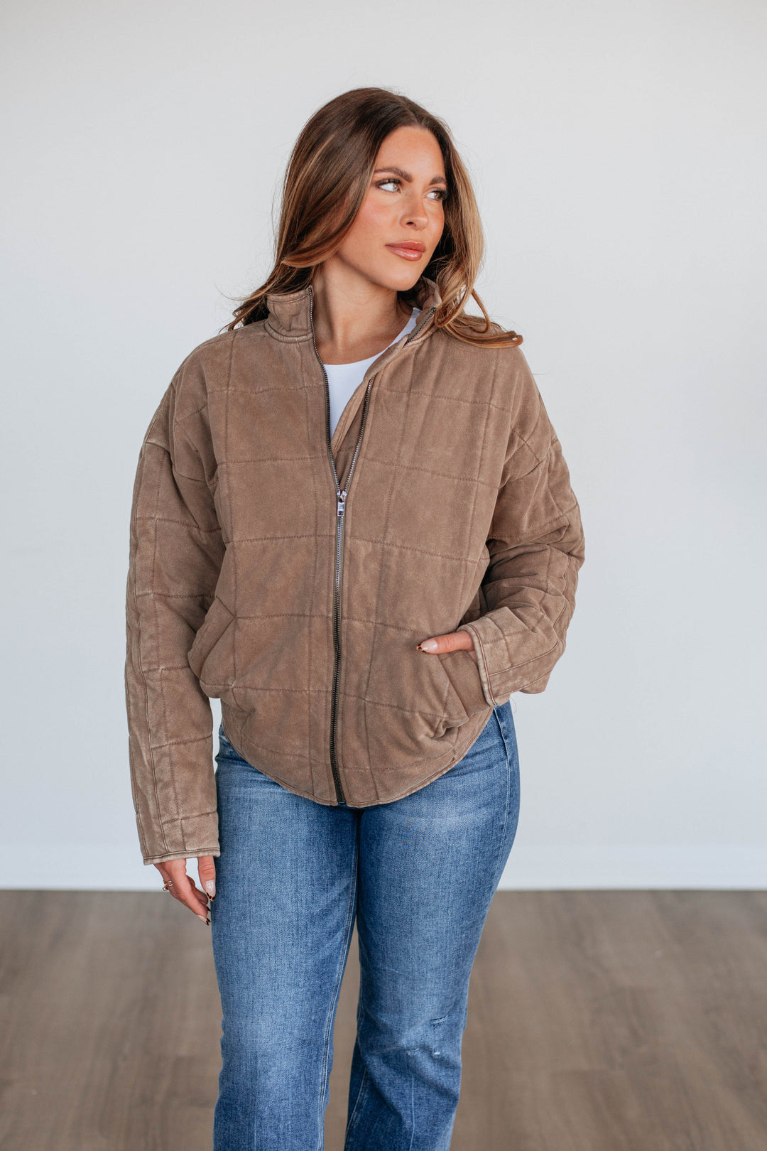 Winslie Quilted Jacket - Mocha