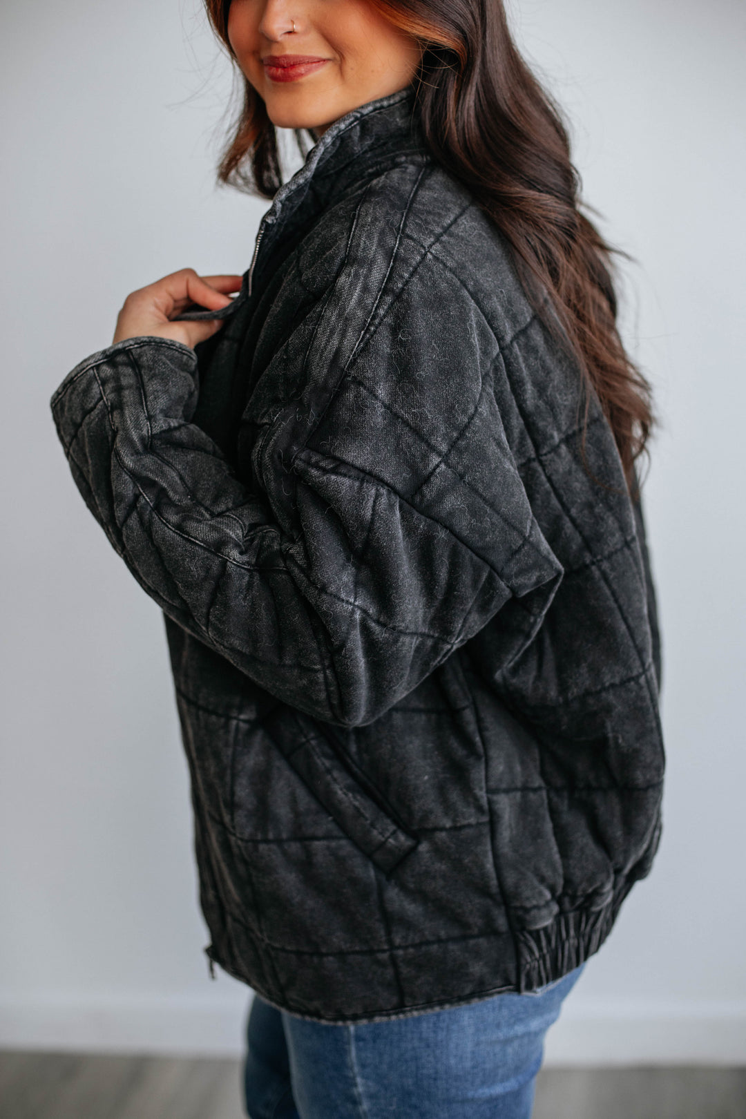 Winslie Quilted Jacket - Vintage Black